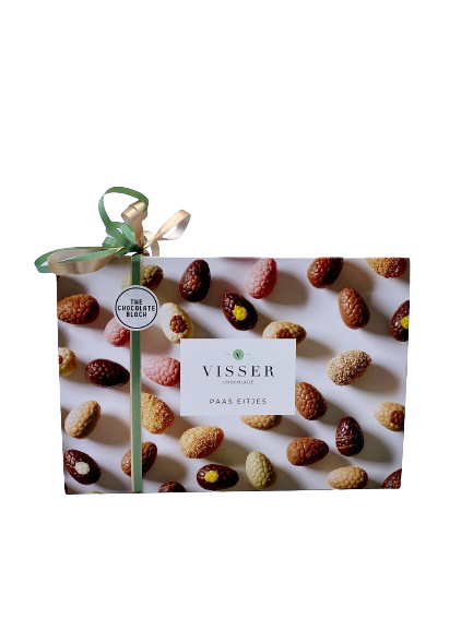 Luxe paaseitjes in geschenkdoos van Visser Chocolade